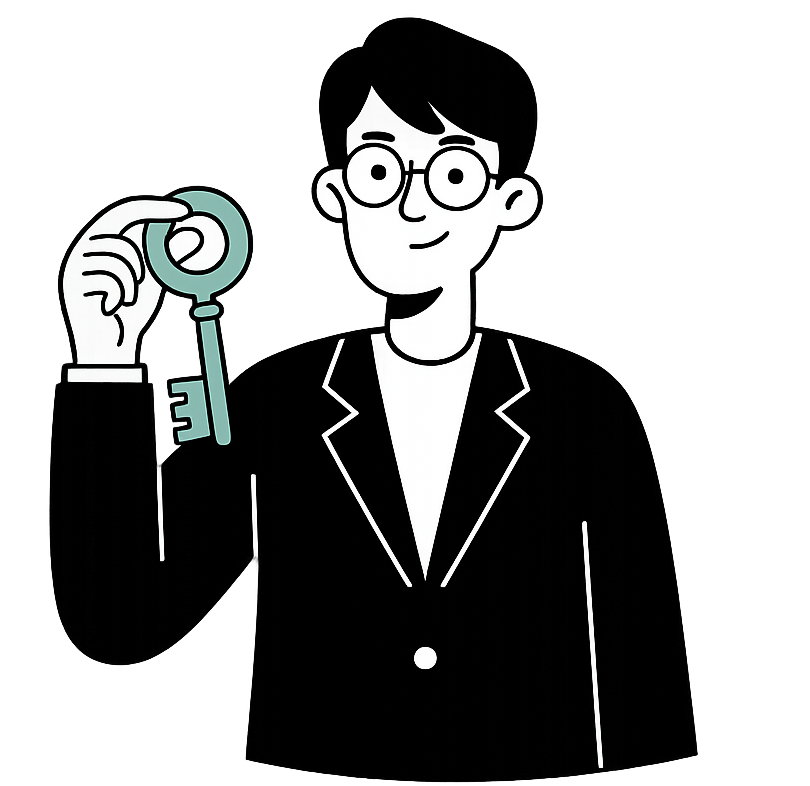 Landlord with clipboard